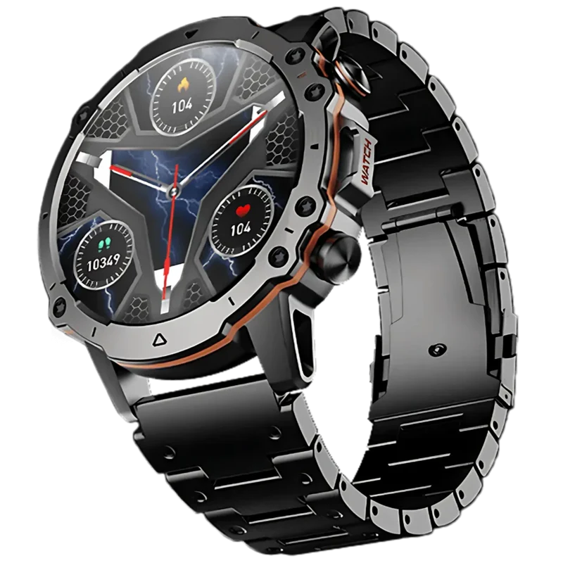 Revolt Smartwatch – AMOLED Display, Heart Rate & SpO2 Monitor, IP68 Water Resistant