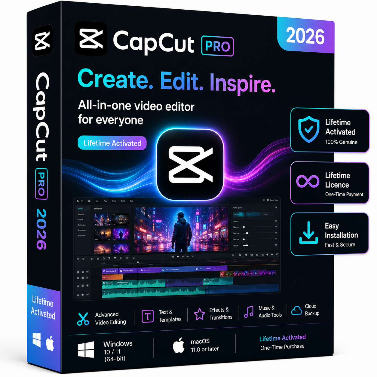 CapCut Pro 2026 Lifetime Licence for Windows