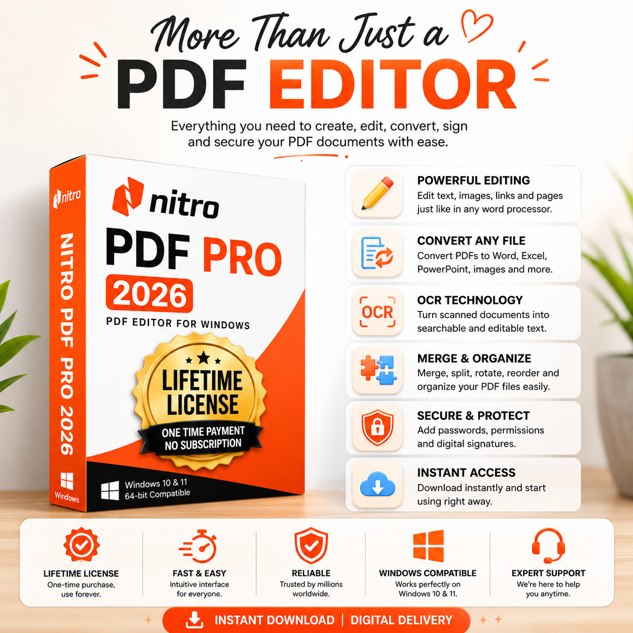 Nitro PDF Pro 2026 Lifetime License for Windows