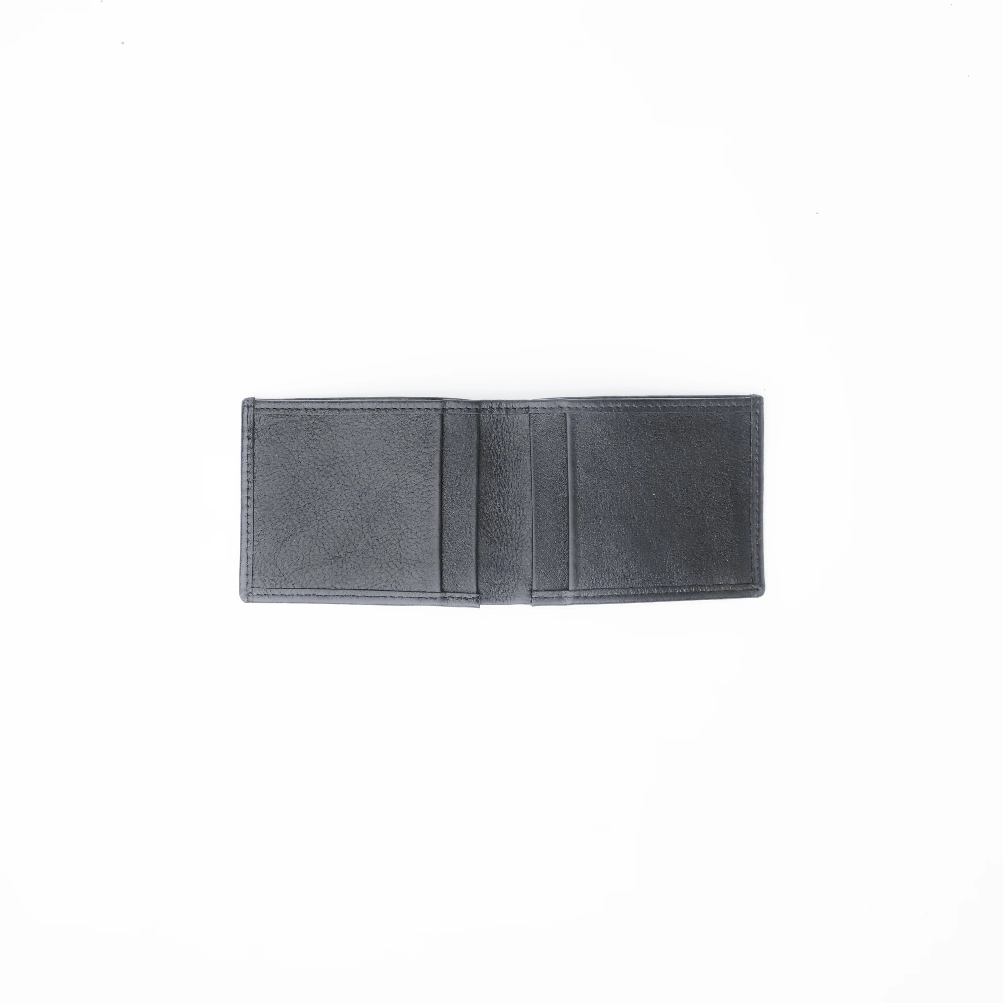 Thin Slim Butter Soft Leather Bi-Fold Wallet-Black