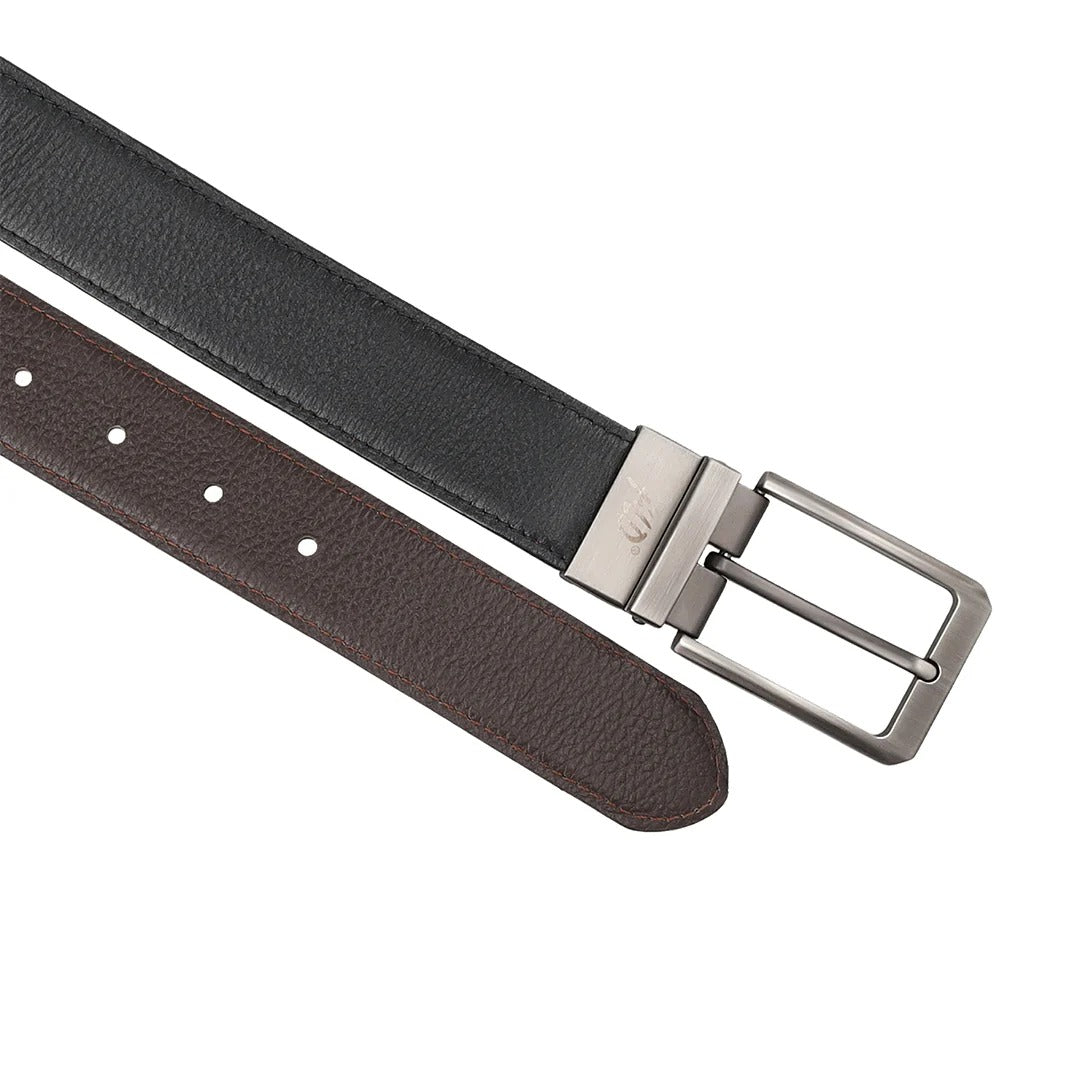 Bellford Natural Milled Double Side Reversible Genuine Leather Belt