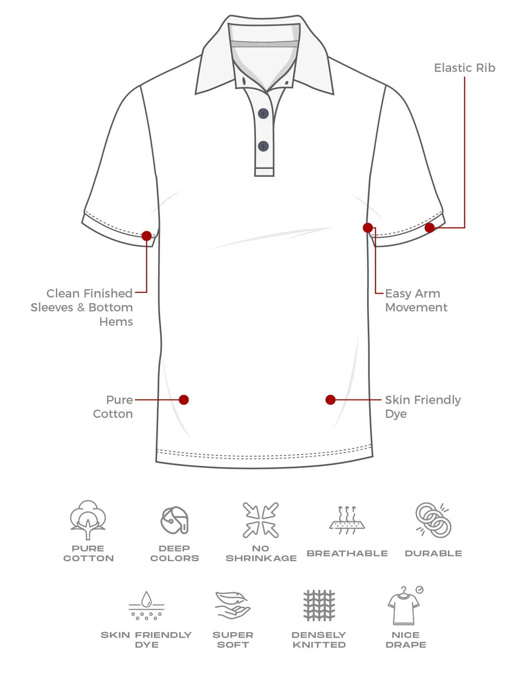Amber Haze Plain Pique Polo Shirt