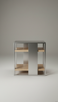 Brushed Metal Side Table