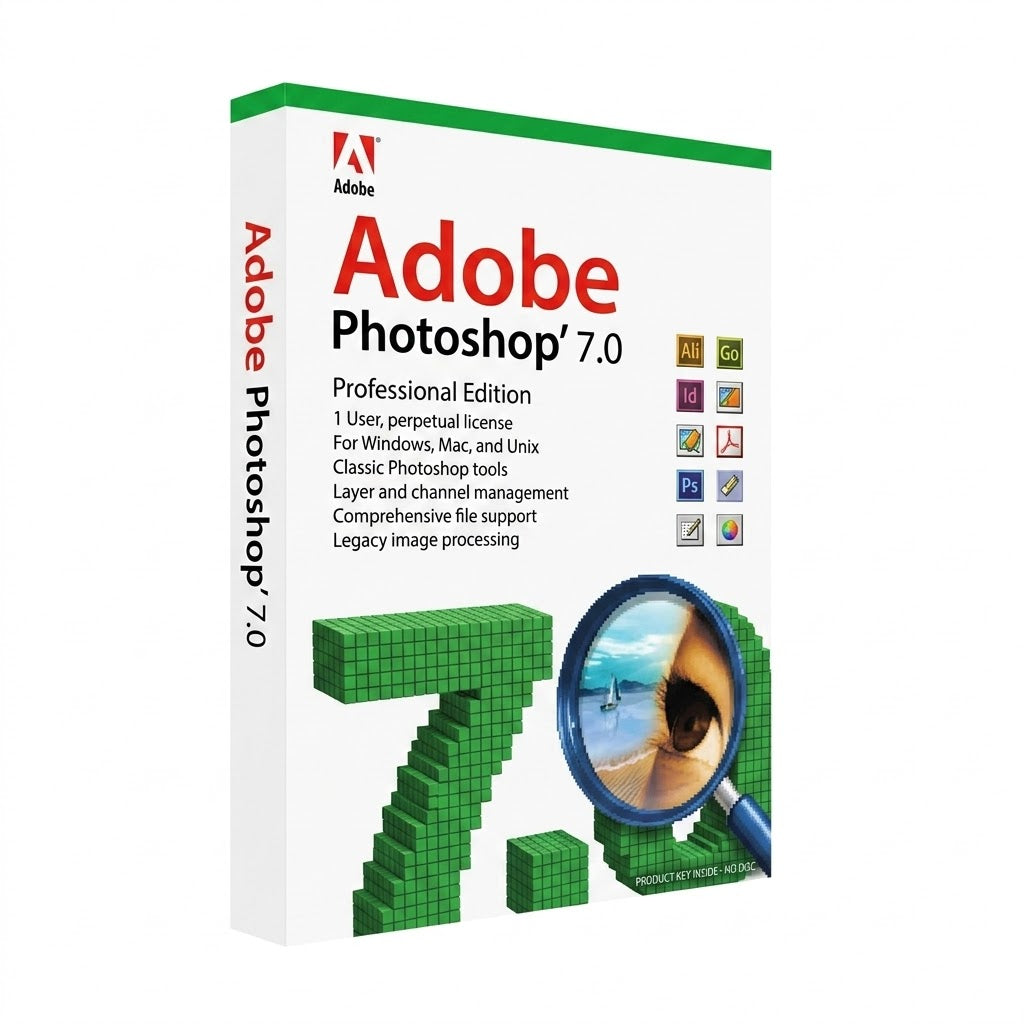 Adobe Photoshop 7.0 Lifetime License for Windows
