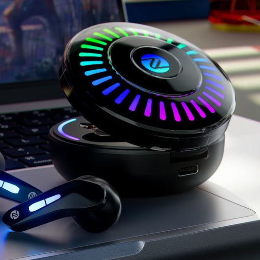 Arcade 900 Gaming Wireless Earbuds – RGB, 40ms Low Latency, 10mm HyperBass, IPX5