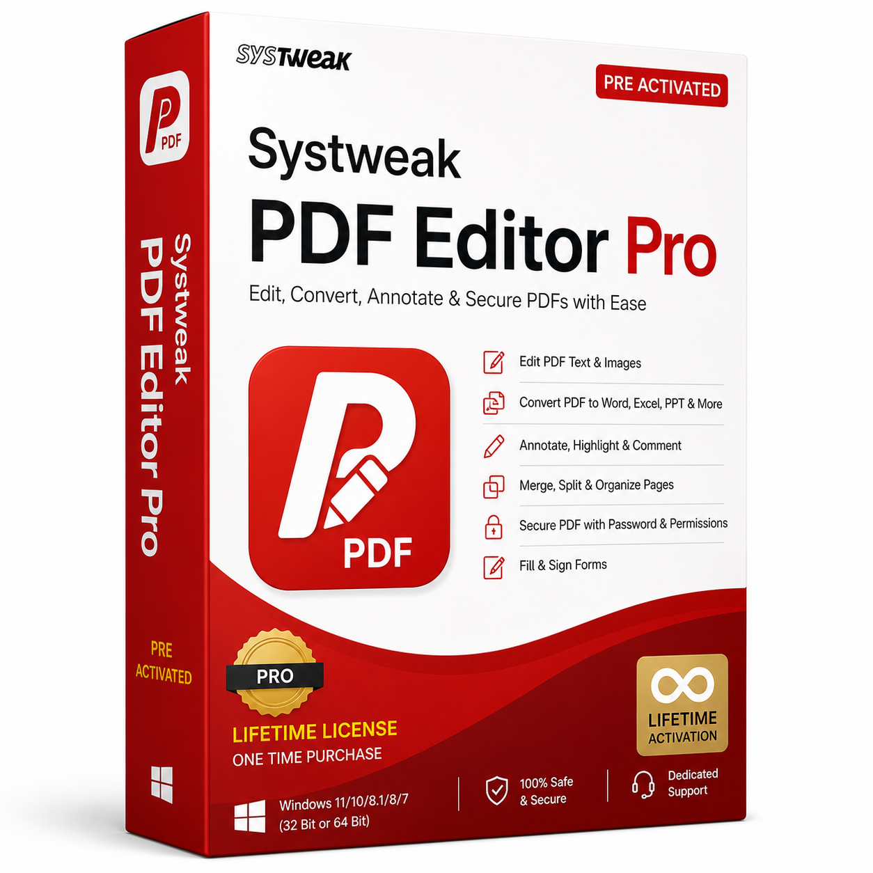 Systweak PDF Editor Pro Lifetime License for Windows