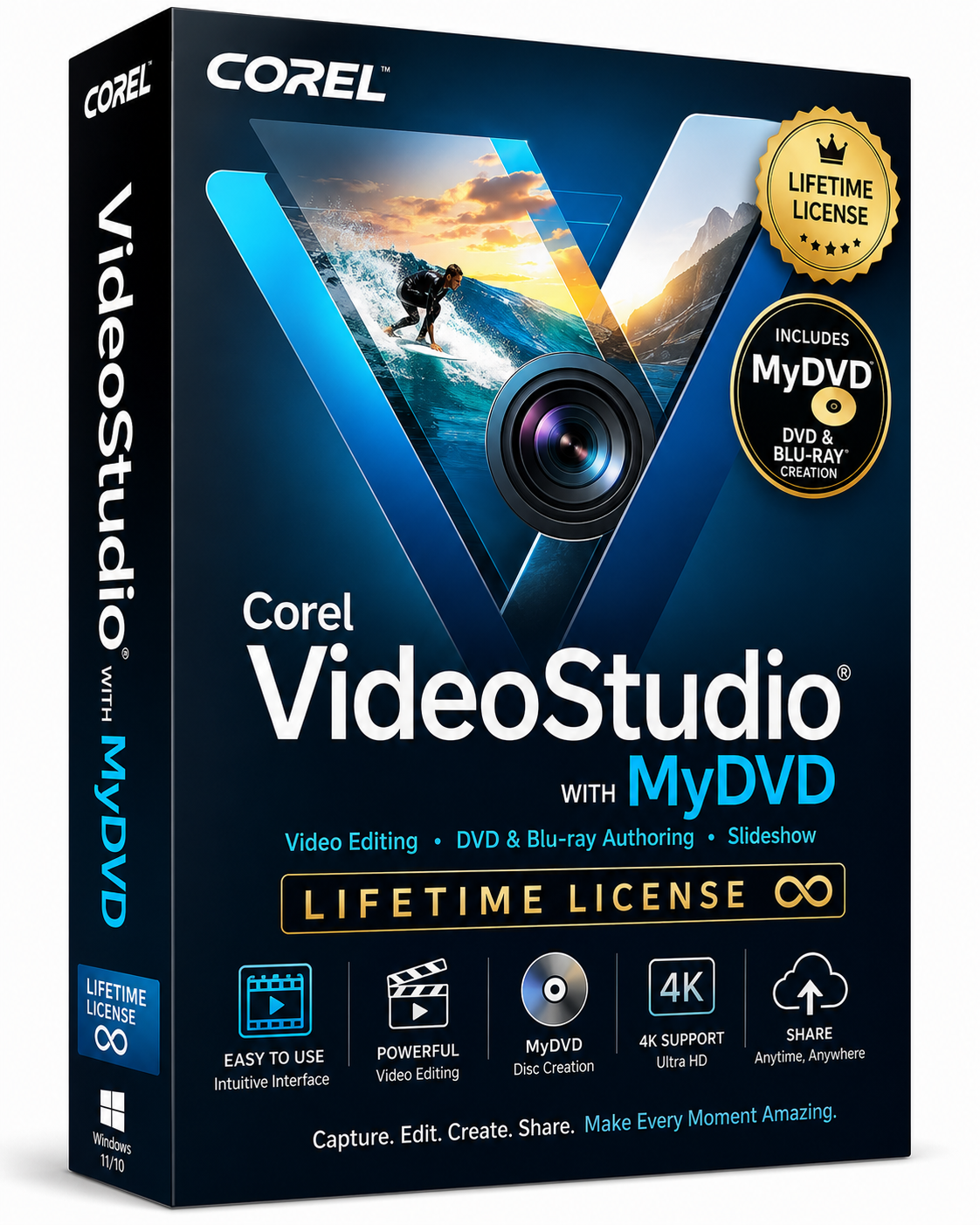 Corel VideoStudio with MyDVD Lifetime License for Windows