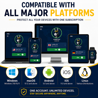 HMA VPN Premium | 3-Year Official Subscription | Unlimited Devices