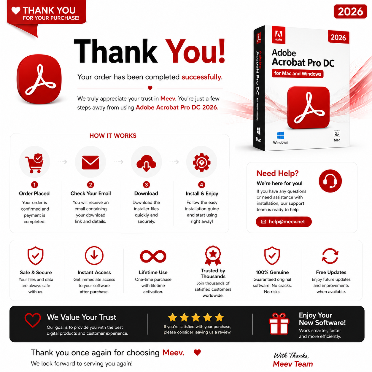 Adobe Acrobat Pro DC 2026 PDF Editor | Windows & Mac | Lifetime License