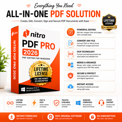 Nitro PDF Pro 2026 Lifetime License for Windows