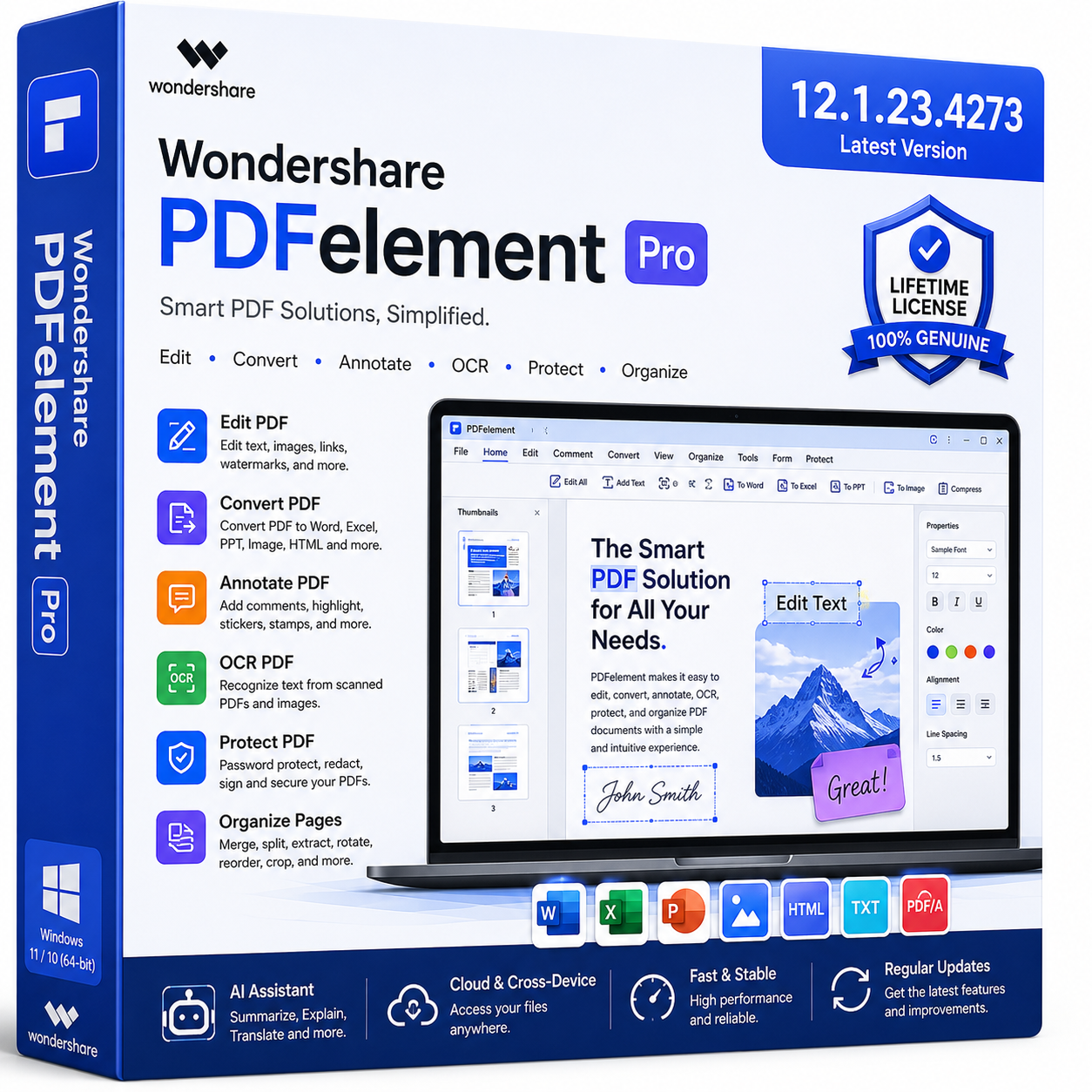 Wondershare PDFelement Pro 12 Lifetime License for Windows