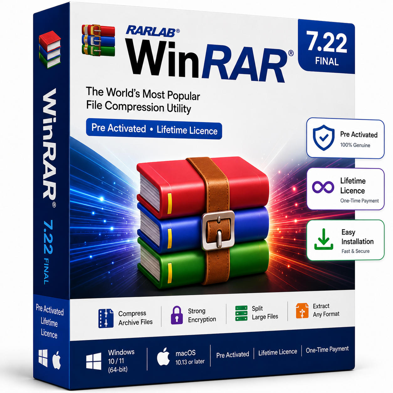 WinRAR Professional 7.22 Lifetime License for Windows