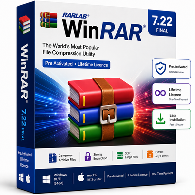 WinRAR Professional 7.22 Lifetime License for Windows