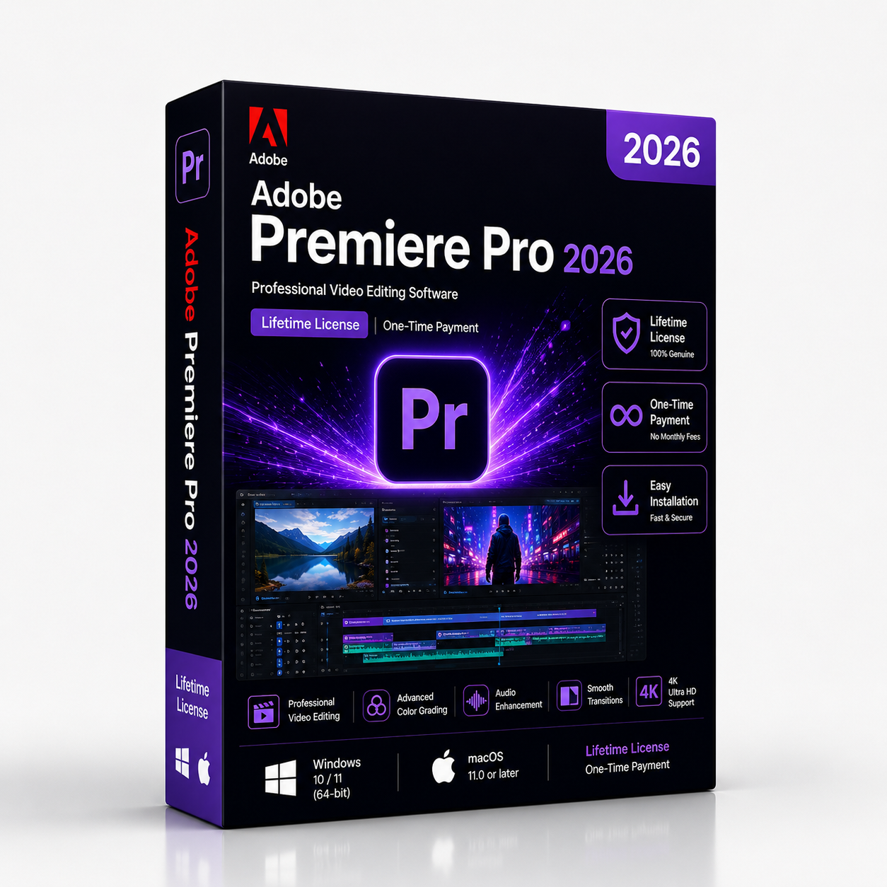 Adobe Premiere Pro 2026 Lifetime Licence for Windows