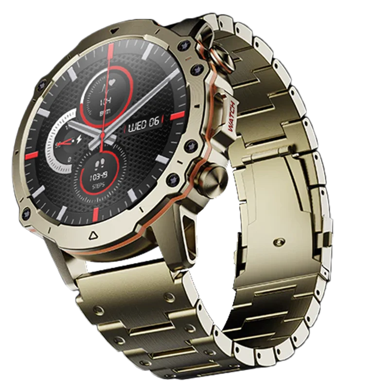 Revolt Smartwatch – AMOLED Display, Heart Rate & SpO2 Monitor, IP68 Water Resistant