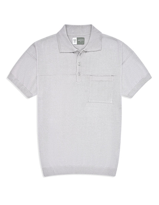 Chrome Plain Jersey Knitted Polo Shirt