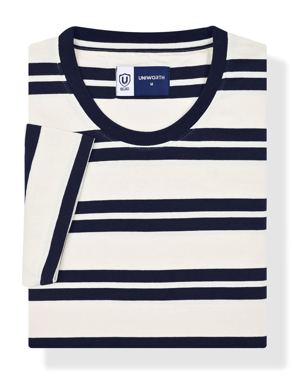 Off White Stripe Crew Neck T-Shirt