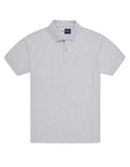 Heather Grey Plain Pique Polo Shirt