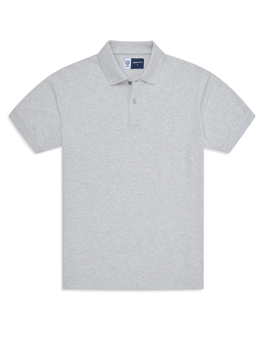 Heather Grey Plain Pique Polo Shirt