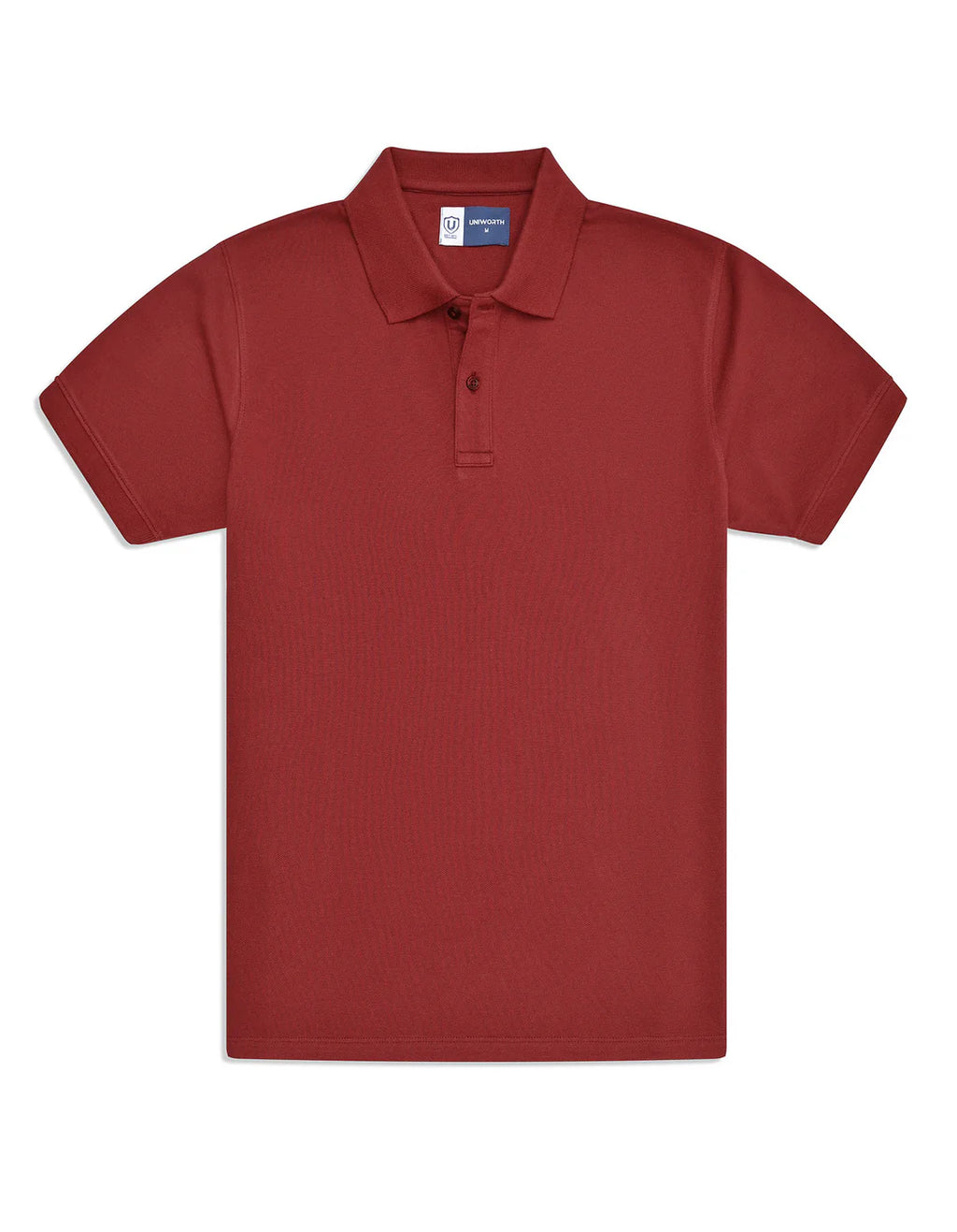 Oxblood Plain Pique Polo Shirt
