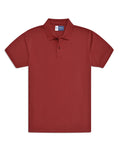 Oxblood Plain Pique Polo Shirt