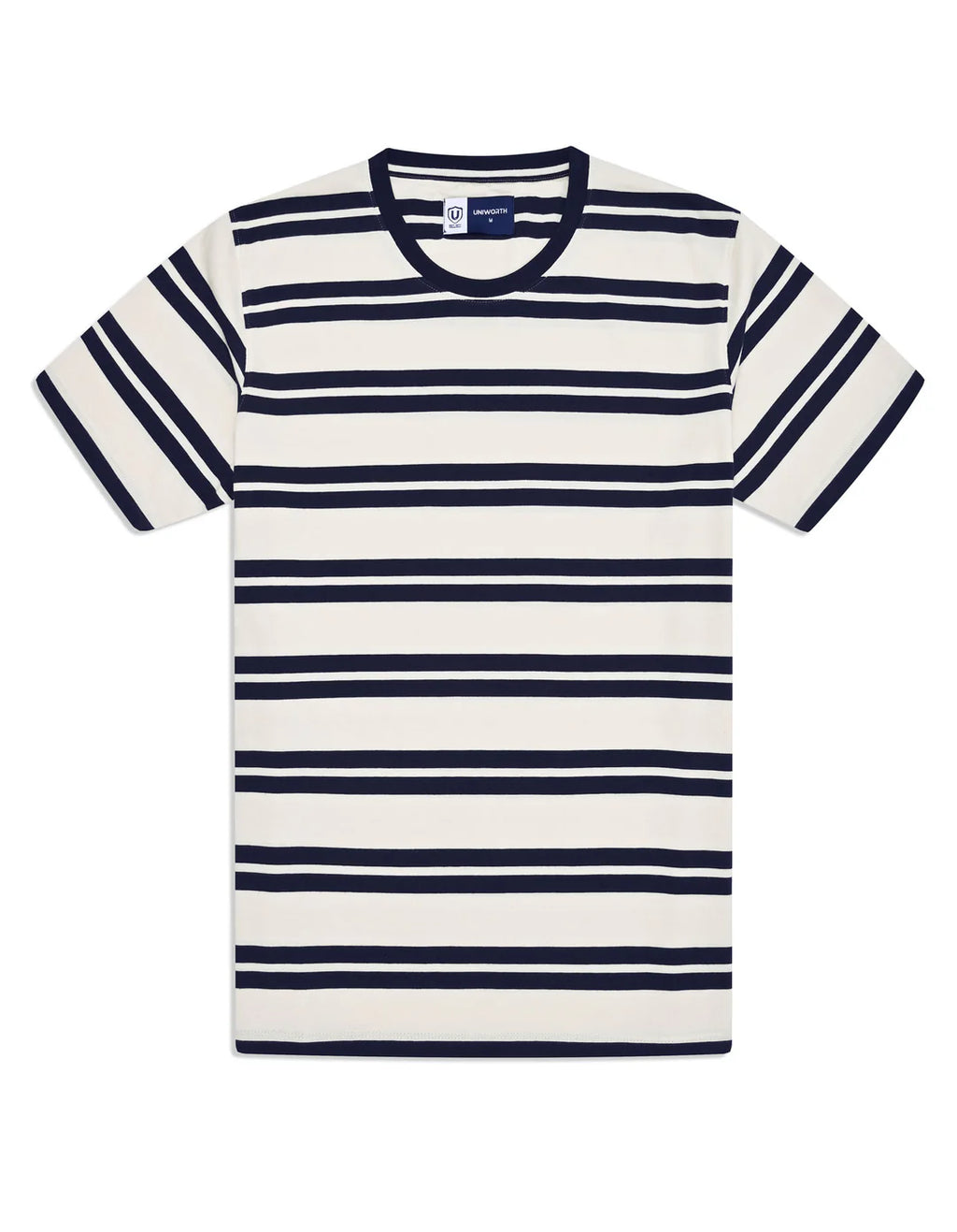 Off White Stripe Crew Neck T-Shirt