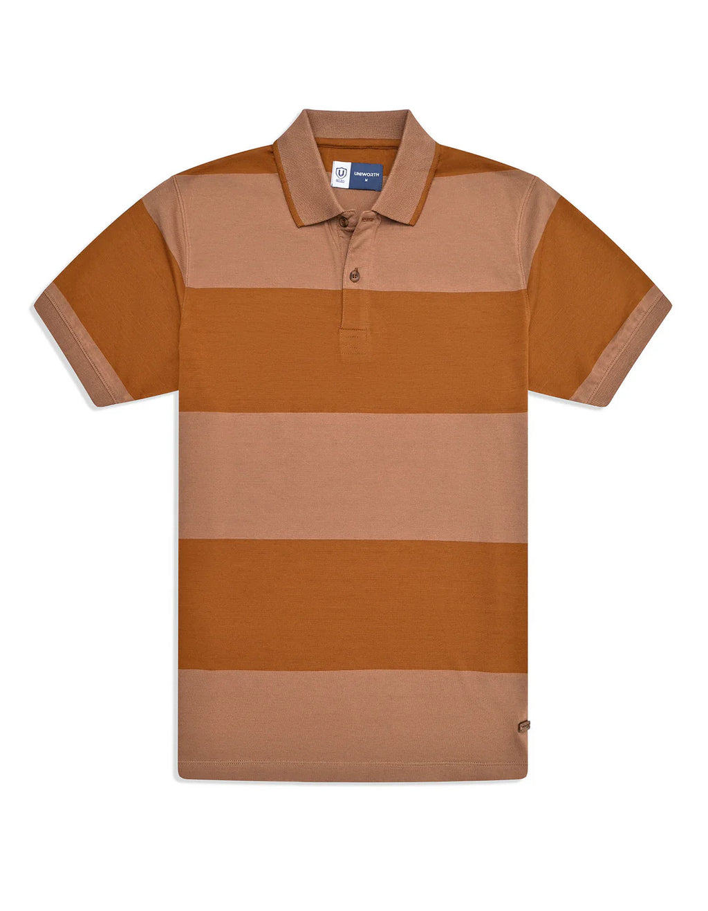 Brown Stripe Pique Polo Shirt TP2676-1