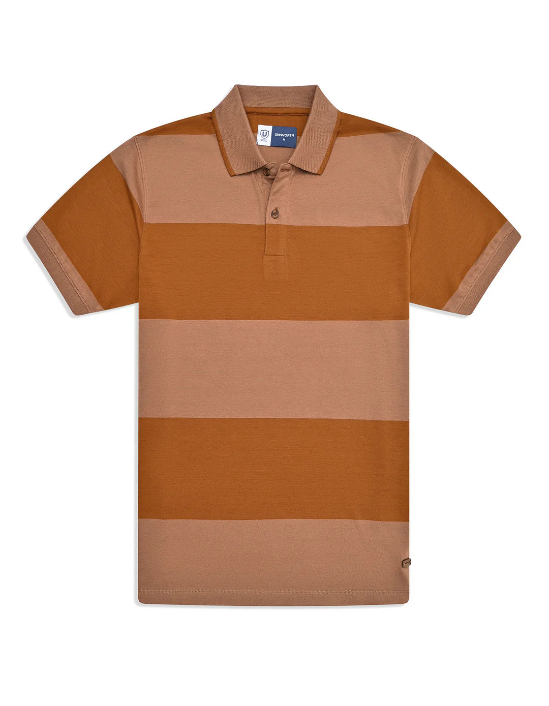 Brown Stripe Pique Polo Shirt TP2676-1