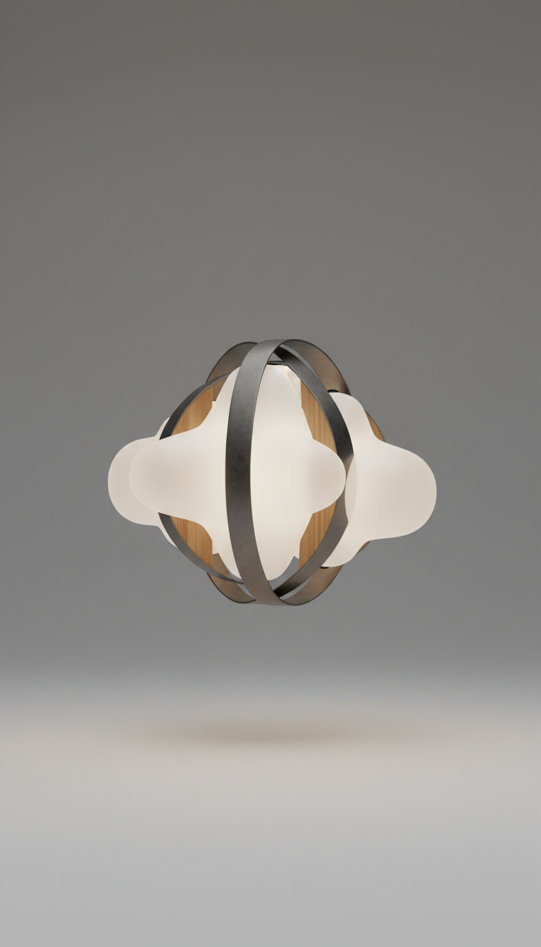 Sculptural Glass Pendant Lamp