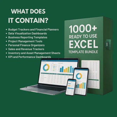 1,000 Excel Templates Bundle