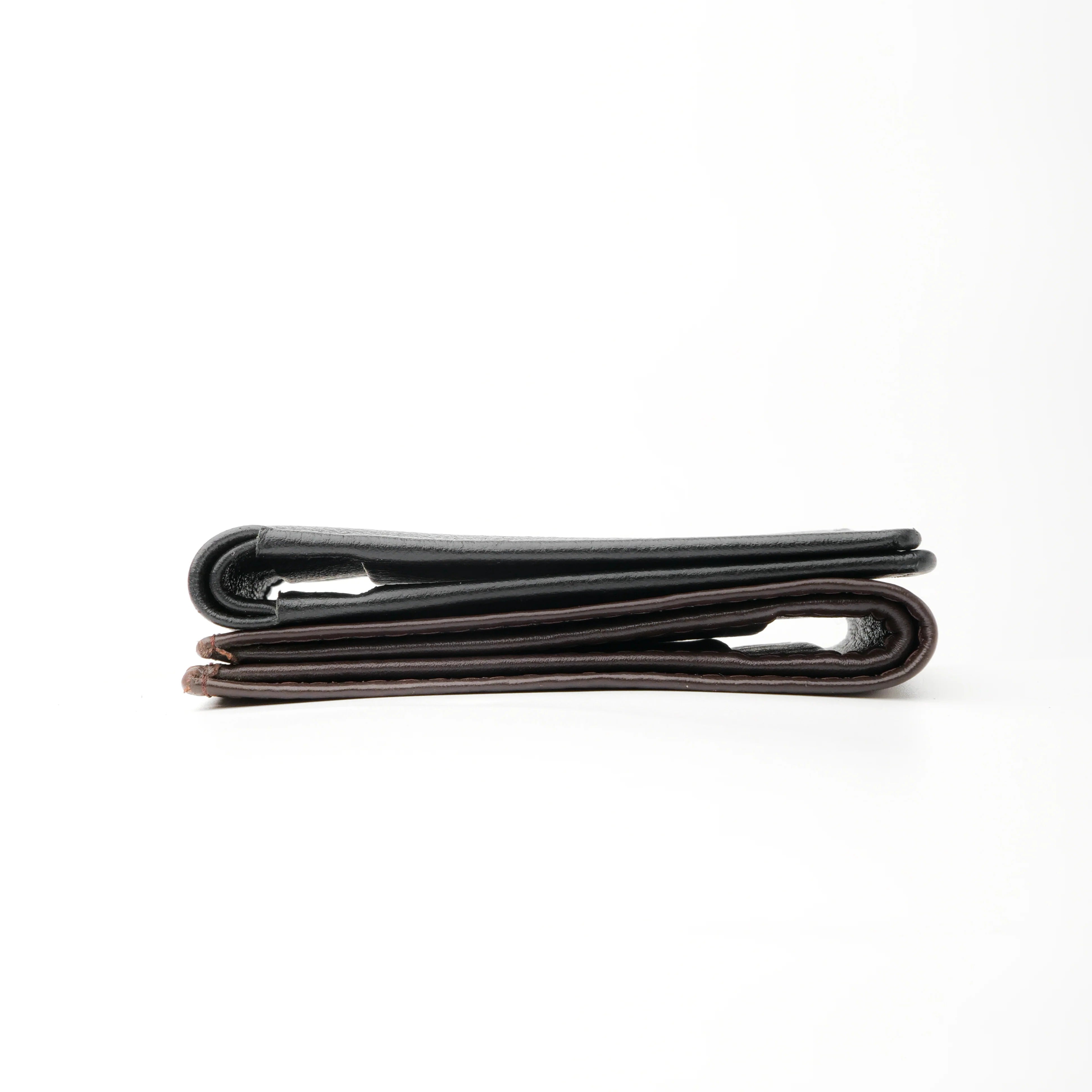 Thin Slim Butter Soft Leather Bi-Fold Wallet-Black