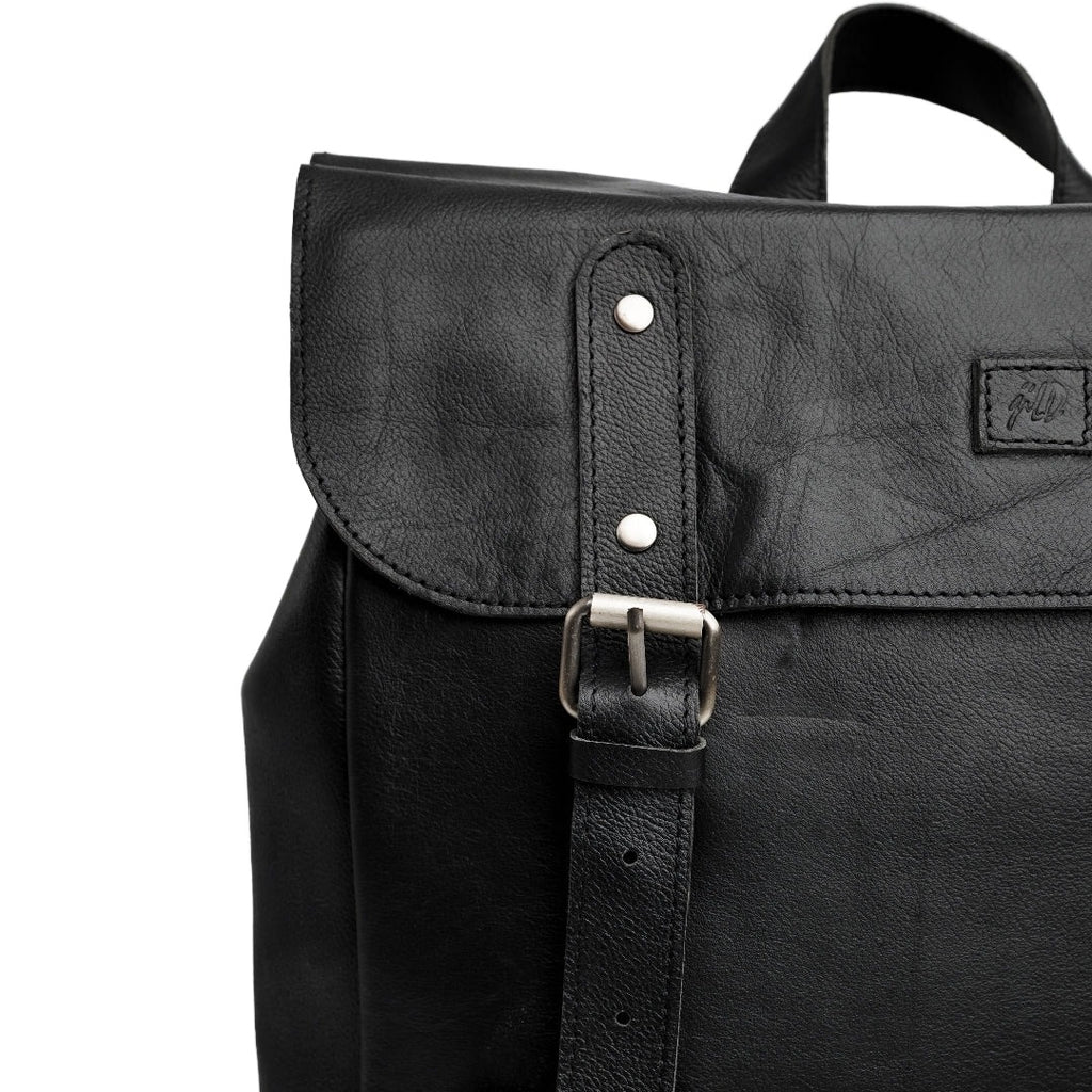 Nomad Vintage Leather Backpack- Black