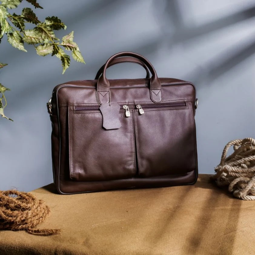 The Ultimate Leather Breifcase Bag-Dark Brown