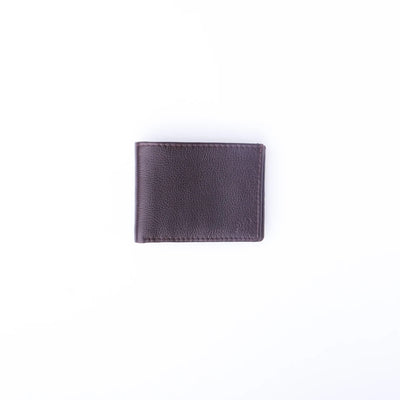 Thin Slim Butter Soft Leather Bi-Fold Wallet-Black