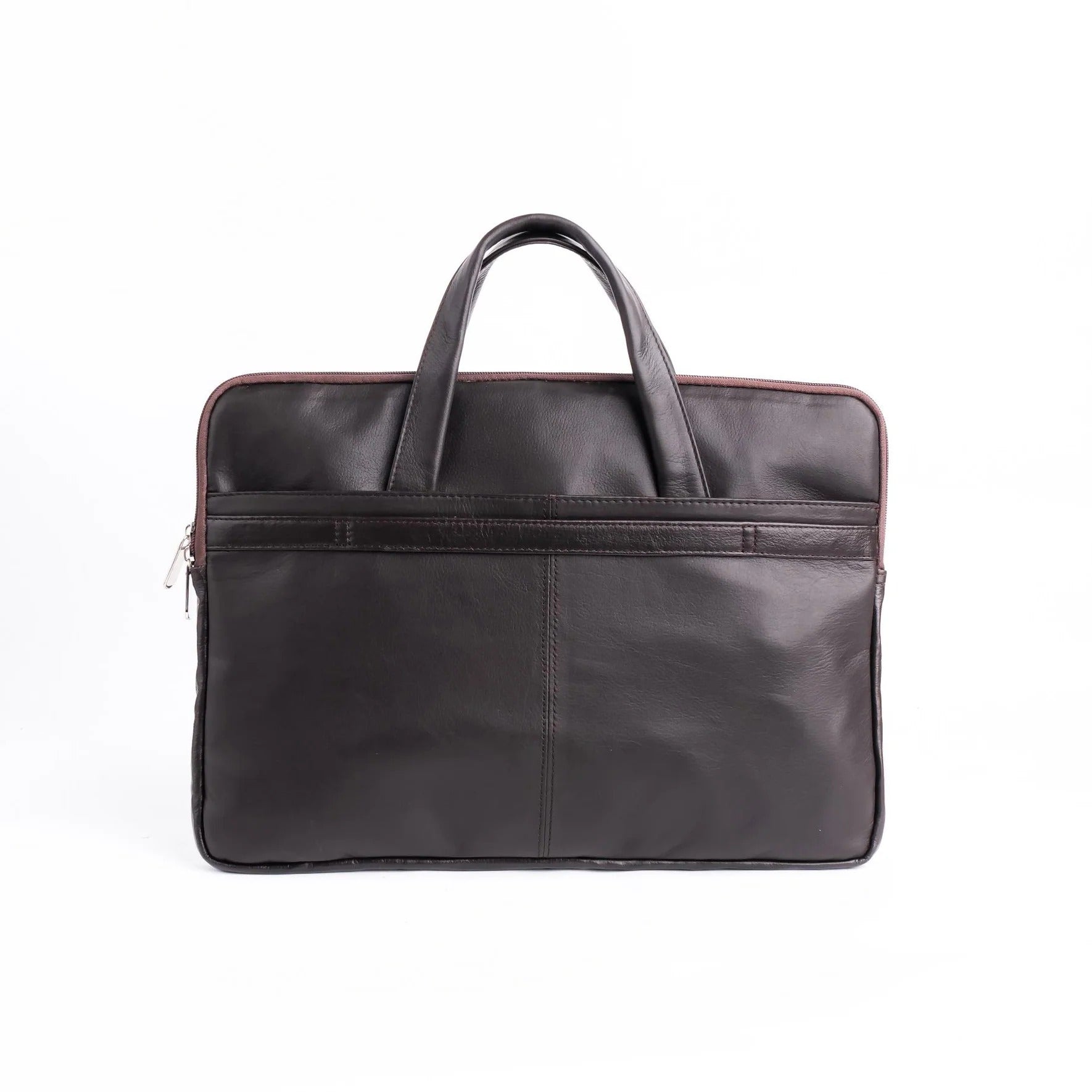 Parker Slim Leather Laptop Bag-Black