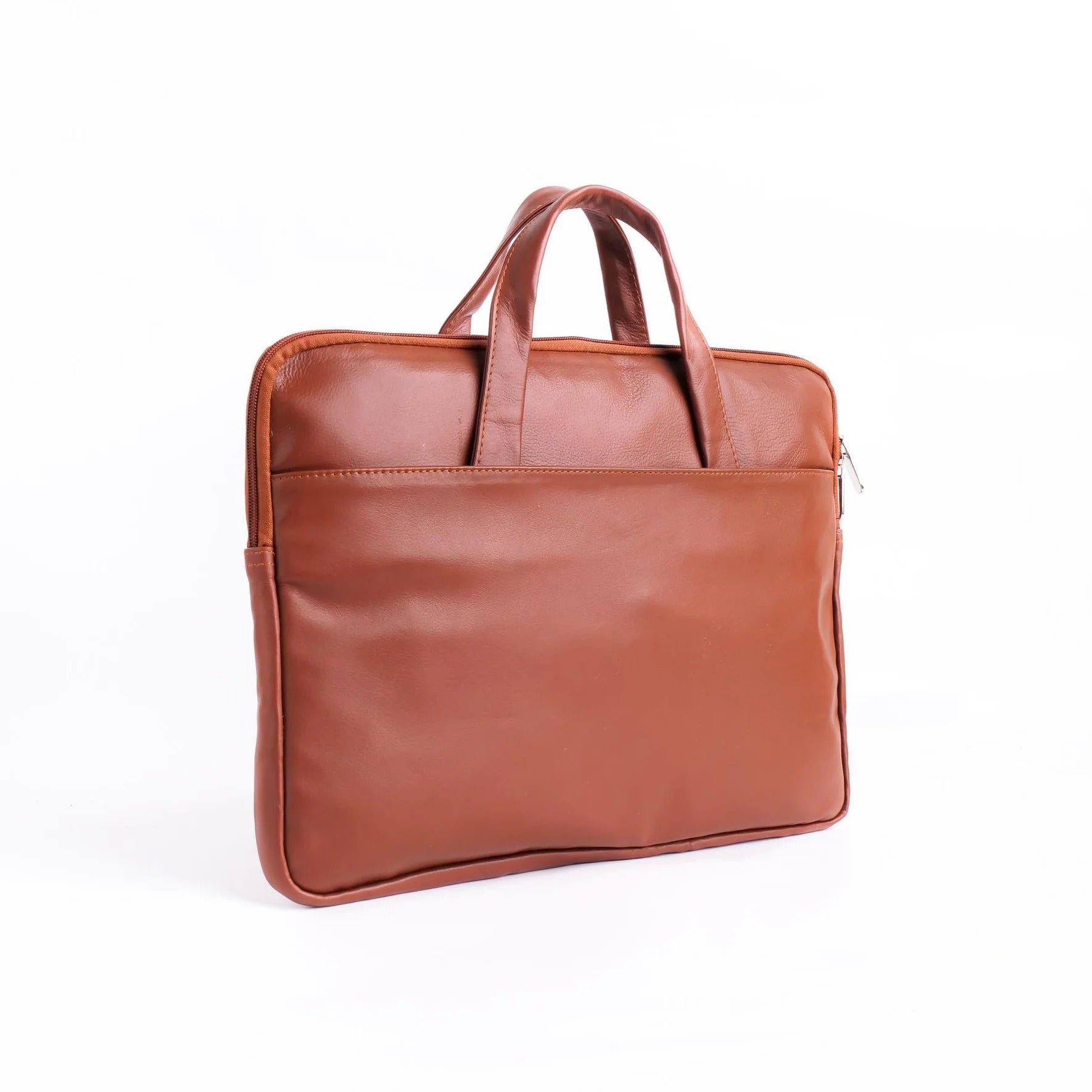 Executive Leather Laptop Bag-Tan