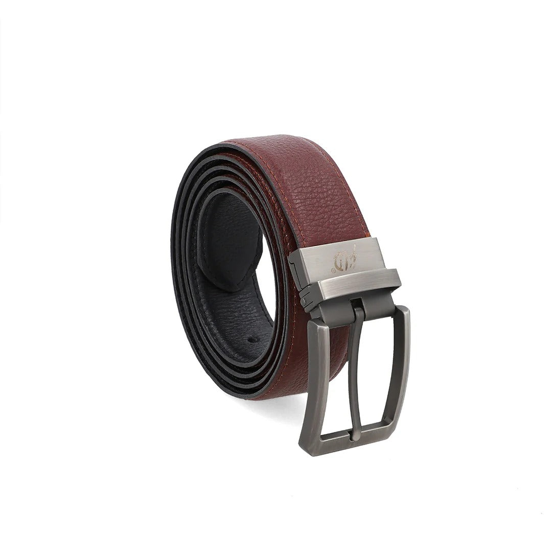 Bellford Natural Milled Double Side Reversible Genuine Leather Belt