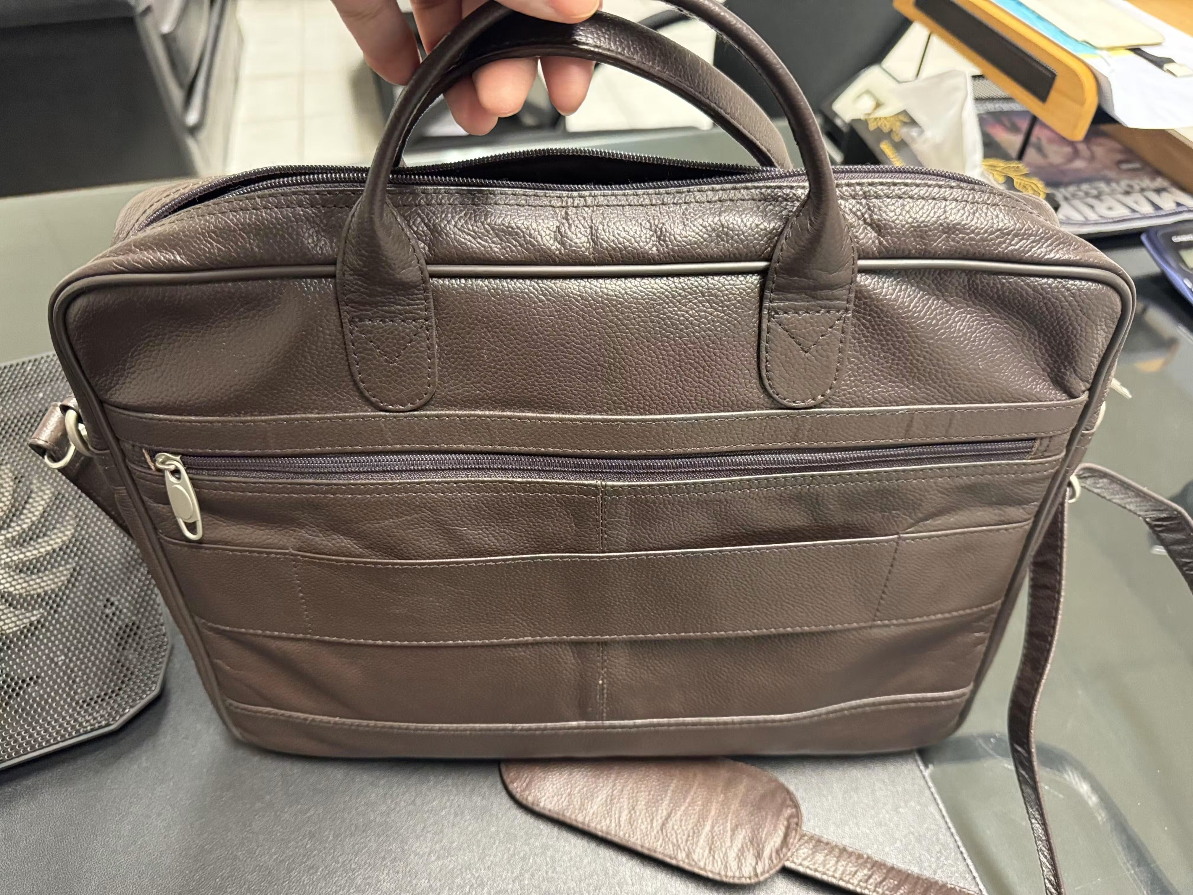 The Ultimate Leather Breifcase Bag-Dark Brown