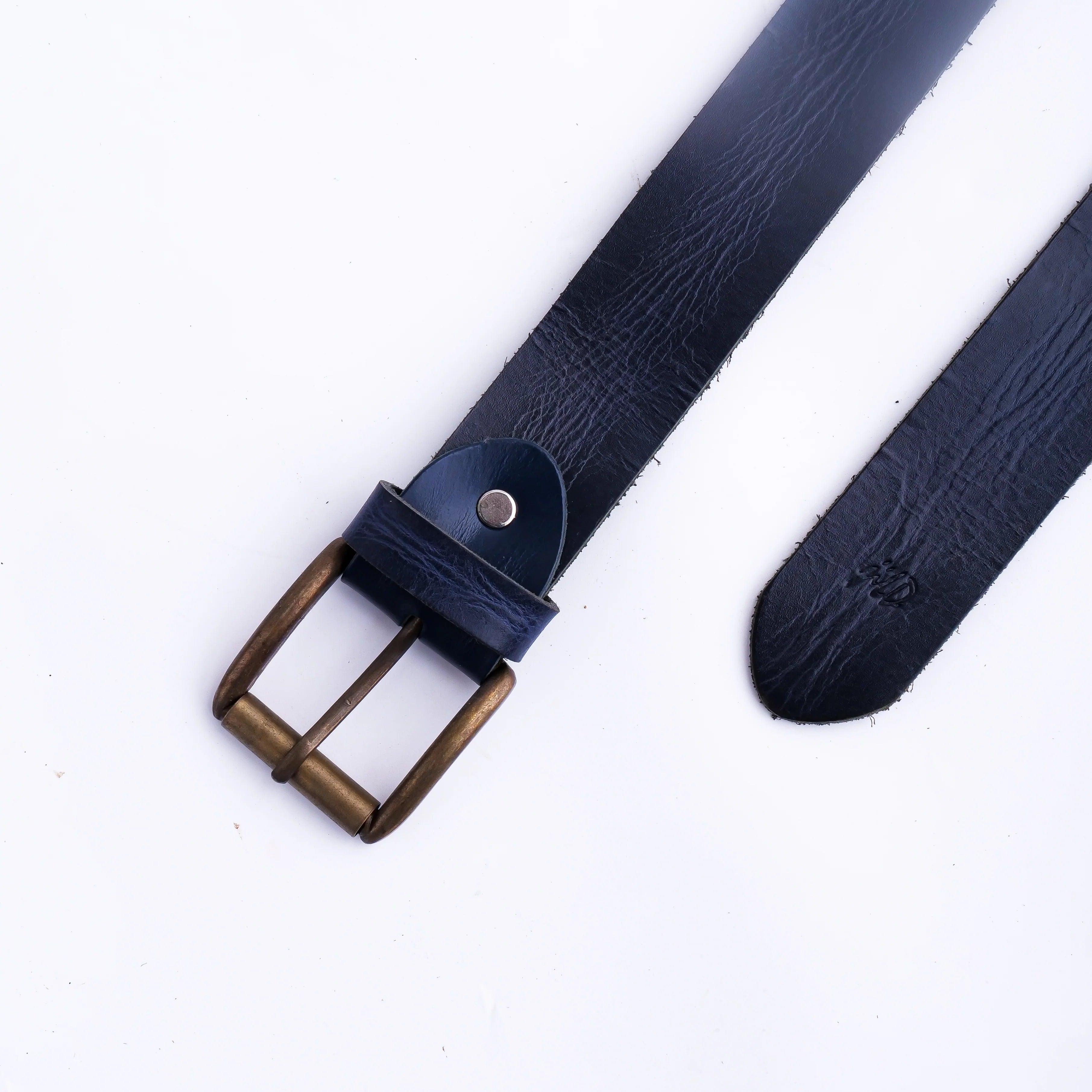 Rustic Leather Casual Jeans Belt For Men-Blue
