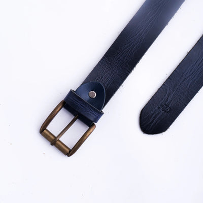 Rustic Leather Casual Jeans Belt For Men-Blue